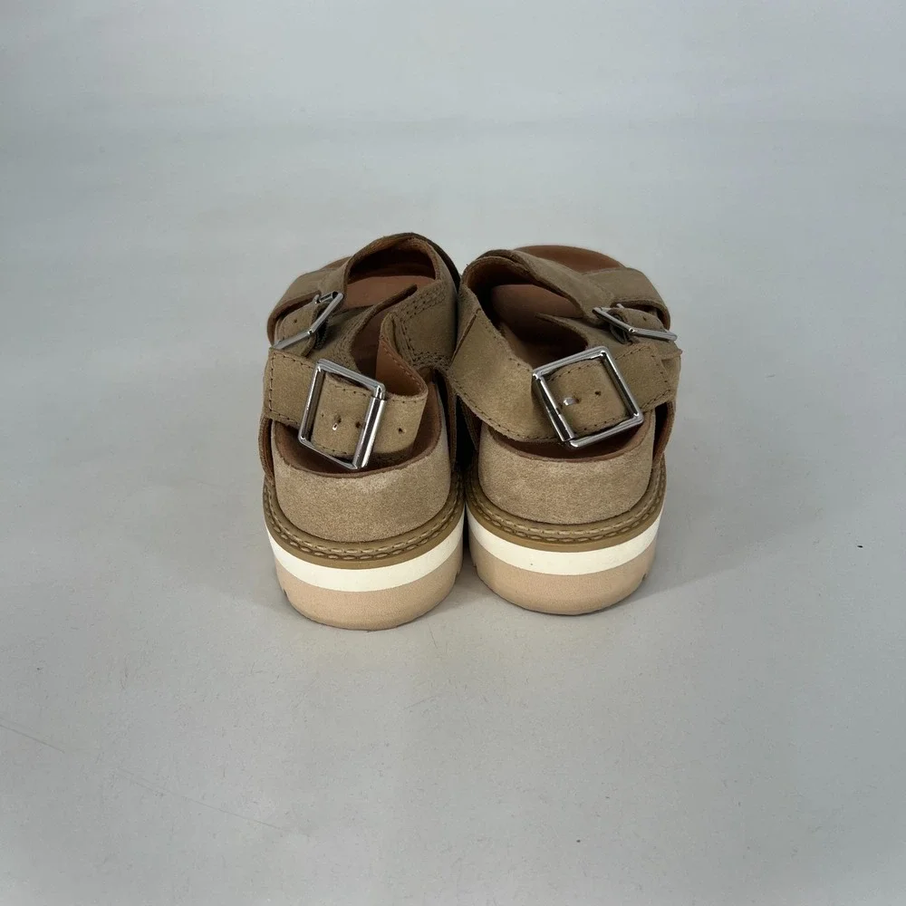Clarks Orianna Roam Platform Sandal Womens 6 Leather Tan Brown Neutral